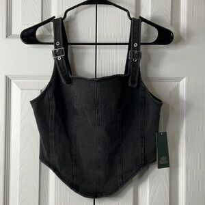 Wild Fable Women's Square Neck Denim Corset Vest Size S